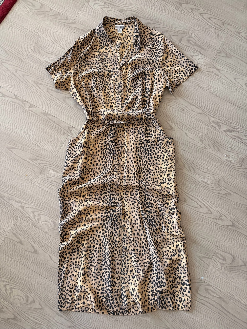 80’s 100% Silk Leopard Print Dress - Size 16